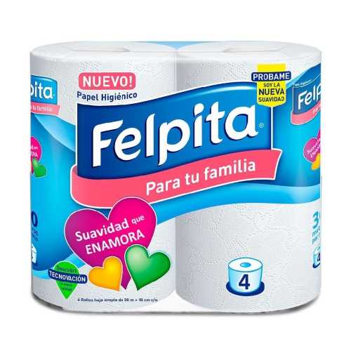 Papel Higiénico Felpita Blanco 4 X 30Mts